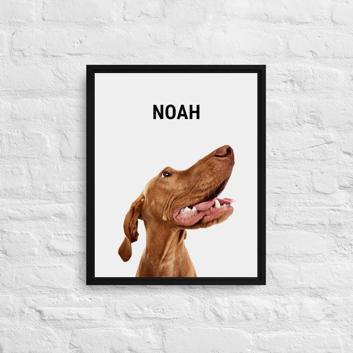 Personalized Vizsla Framed Canvas Print